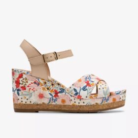 Chicly Floral hvide kilehæle til kvinder