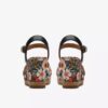 Chicly Floral sorte kilehæle til kvinder Chicly Floral sorte kilehæle til kvinder