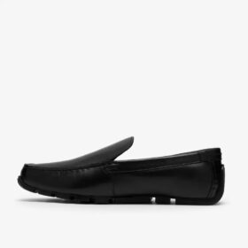 Corsley Plain sorte læder Loafers til mænd