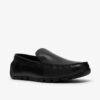 Corsley Plain sorte læder Loafers til mænd