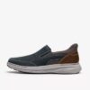 Craftwell Step Slip-on til mænd i marineblåt læder Craftwell Step Slip-on til mænd i marineblåt læder