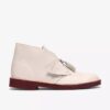Desert Boot til mænd i hvidt læder Desert Boot til mænd i hvidt læder