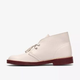Desert Boot til mænd i hvidt læder