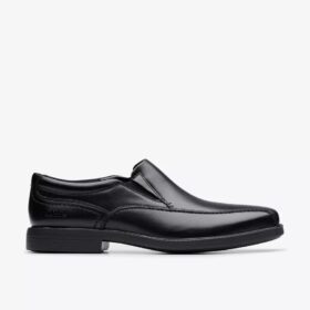 Dresslite Step sort læderloafer til herre