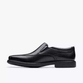 Dresslite Step sort læderloafer til herre