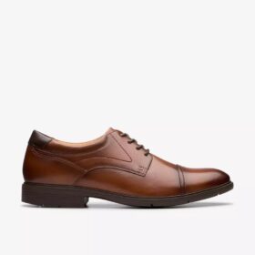Eldredge Cap mørkebrune læder-Oxfords til mænd | clarks