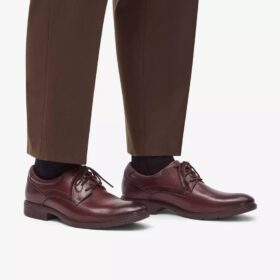 Eldredge Plain Dark Brown Leather Oxford Sko til mænd | Clark’s