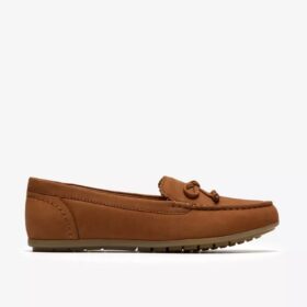 Elliotte Sail tan nubuck-mokkasiner til kvinder