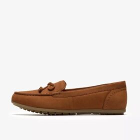 Elliotte Sail tan nubuck-mokkasiner til kvinder