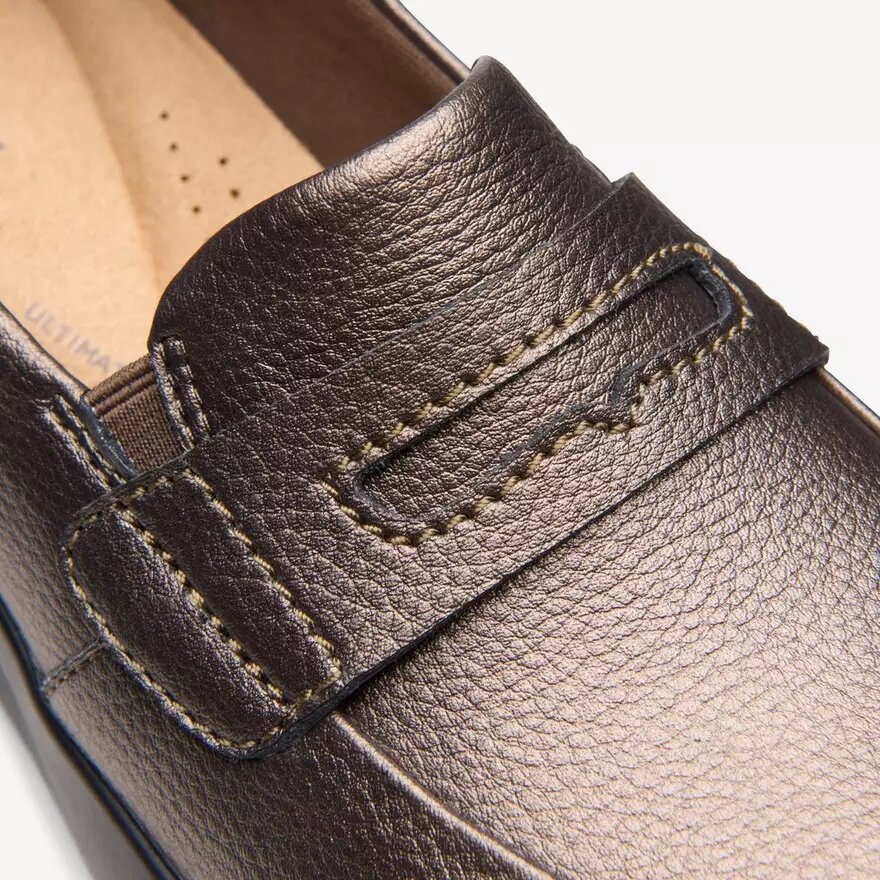 Ellowyn Penny Bronze Metallic slip-on-sko til kvinder Ellowyn Penny Bronze Metallic slip-on-sko til kvinder