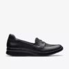 Ellowyn Penny sort læder-Slip-ons til kvinder Ellowyn Penny sort læder-Slip-ons til kvinder