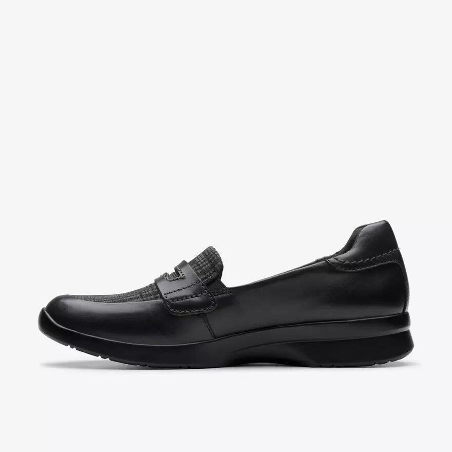 Ellowyn Penny sort læder-Slip-ons til kvinder Ellowyn Penny sort læder-Slip-ons til kvinder