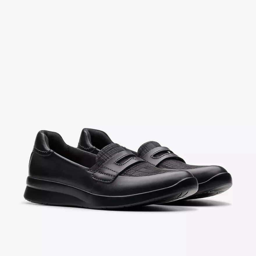 Ellowyn Penny sort læder-Slip-ons til kvinder Ellowyn Penny sort læder-Slip-ons til kvinder