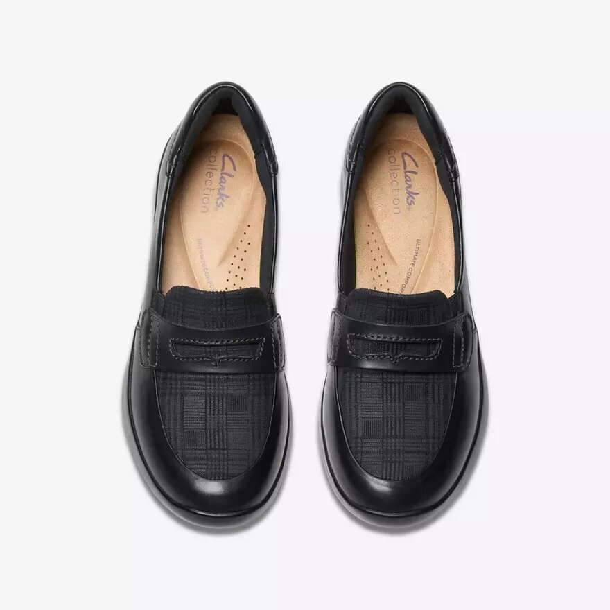 Ellowyn Penny sort læder-Slip-ons til kvinder Ellowyn Penny sort læder-Slip-ons til kvinder