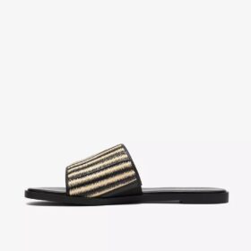 Erisia Strap2 sorte flade sandaler til kvinder Erisia Strap2 sorte flade sandaler til kvinder