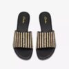 Erisia Strap2 sorte flade sandaler til kvinder