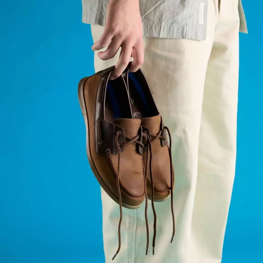 Flexway 2Eye sejlersko til mænd i brun nubuck Flexway 2Eye sejlersko til mænd i brun nubuck