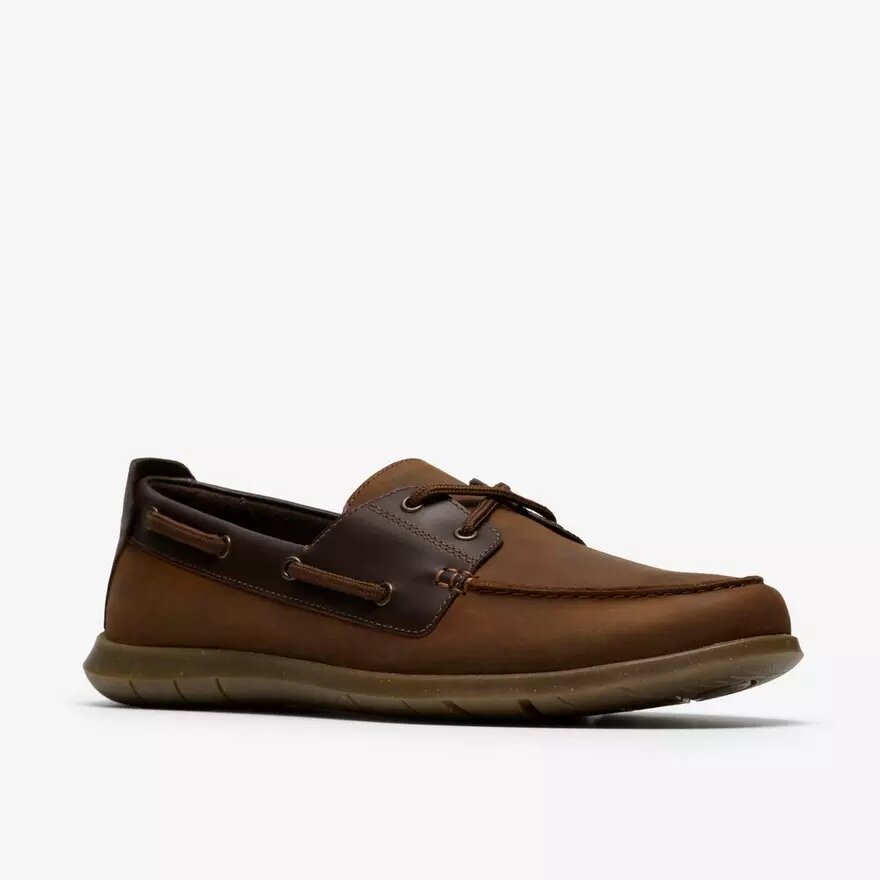 Flexway 2Eye sejlersko til mænd i brun nubuck Flexway 2Eye sejlersko til mænd i brun nubuck