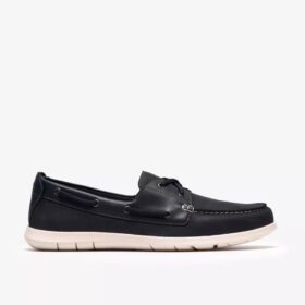Flexway 2Eye sejlersko til mænd i marineblå nubuck