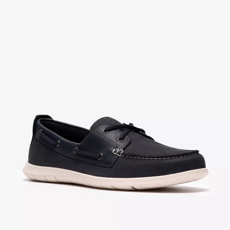 Flexway 2Eye sejlersko til mænd i marineblå nubuck Flexway 2Eye sejlersko til mænd i marineblå nubuck
