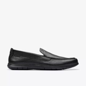 Flexway Step-loafers i sort læder til mænd Flexway Step-loafers i sort læder til mænd