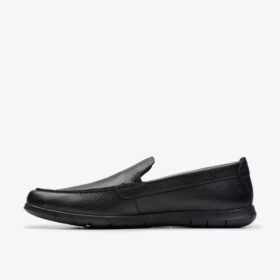 Flexway Step-loafers i sort læder til mænd Flexway Step-loafers i sort læder til mænd