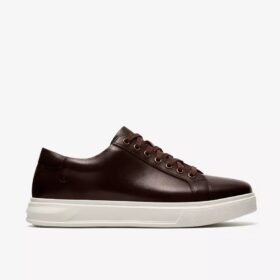 Goswell Tie brune lædersneakers til mænd