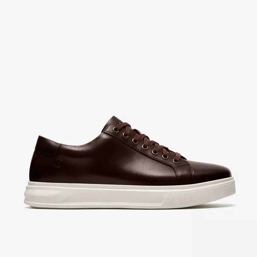 Goswell Tie brune lædersneakers til mænd Goswell Tie brune lædersneakers til mænd