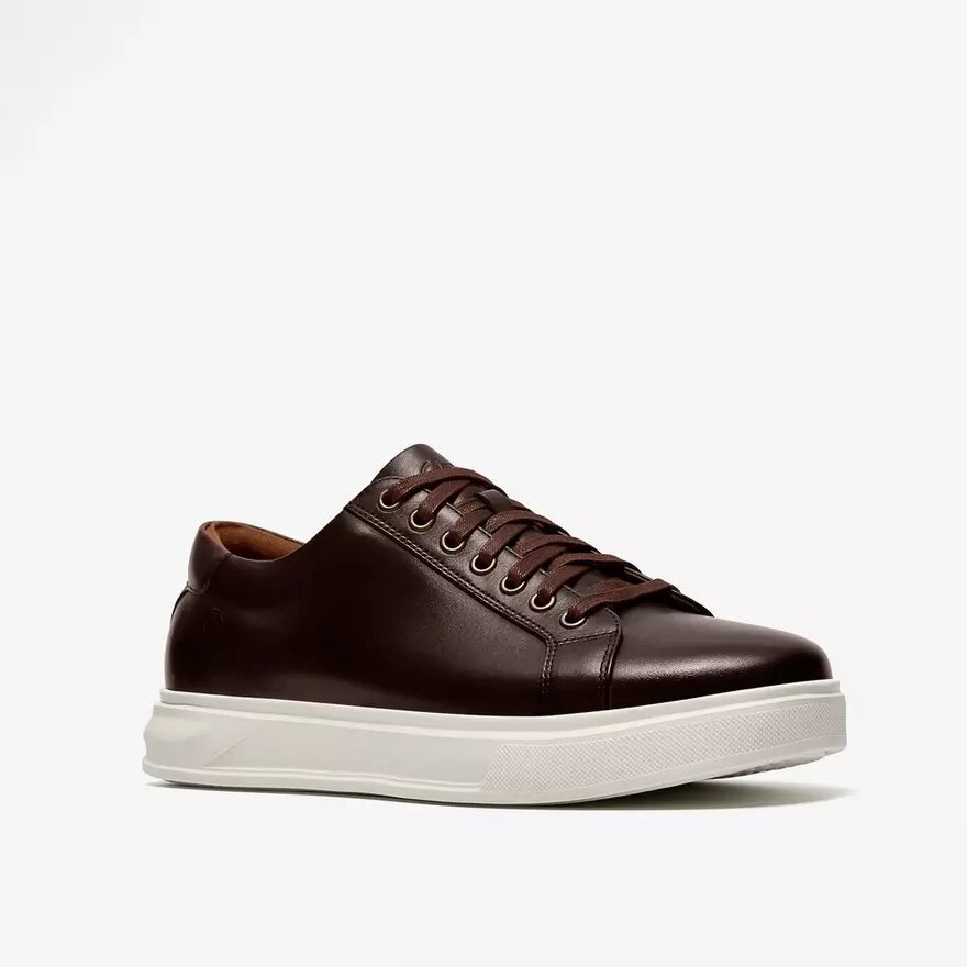 Goswell Tie brune lædersneakers til mænd Goswell Tie brune lædersneakers til mænd