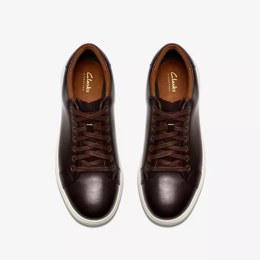 Goswell Tie brune lædersneakers til mænd Goswell Tie brune lædersneakers til mænd