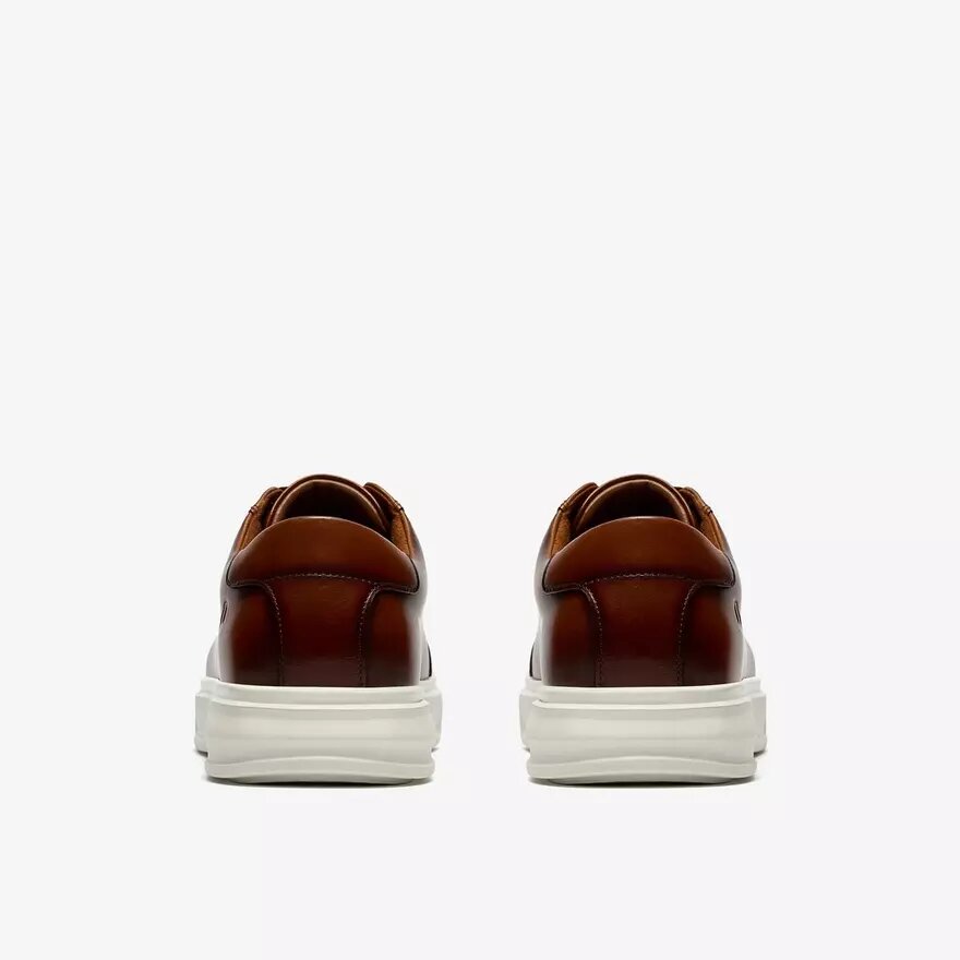 Goswell Tie sneakers i tan læder for mænd Goswell Tie sneakers i tan læder for mænd