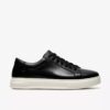 Goswell Tie sort lædersneaker til mænd