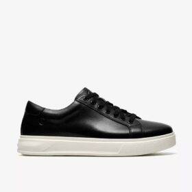 Goswell Tie sort lædersneaker til mænd