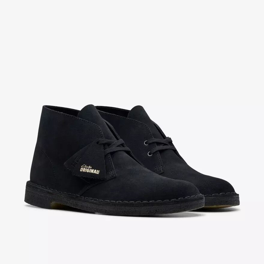 Herre Desert Boot – sorte ruskinds-desert støvler fra USA Herre Desert Boot – sorte ruskinds-desert støvler fra USA