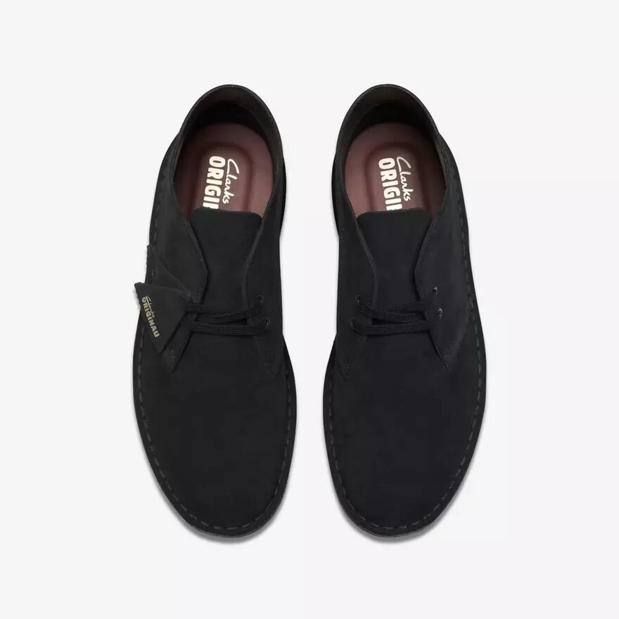 Herre Desert Boot – sorte ruskinds-desert støvler fra USA Herre Desert Boot – sorte ruskinds-desert støvler fra USA