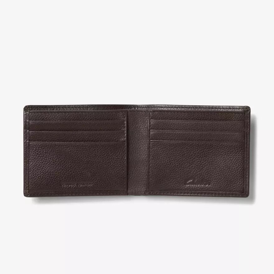 Herre klassisk Pebble Slimfold-punge, brun, USA Herre klassisk Pebble Slimfold-punge, brun, USA