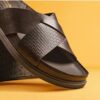Herre Torford Cross brune læder-flade sandaler