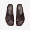 Herre Torford Cross brune læder-flade sandaler