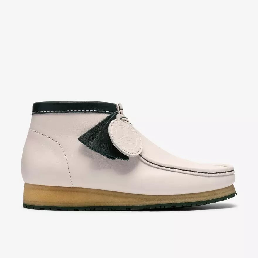 Herre Walla Boot Rb i hvidt læder fra Wallabees Herre Walla Boot Rb i hvidt læder fra Wallabees