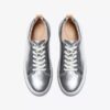 Hollyhock Walk sølvfarvede lædersneakers til kvinder Hollyhock Walk sølvfarvede lædersneakers til kvinder