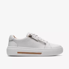 Hollyrose Zip sneakers i hvidt læder til kvinder Hollyrose Zip sneakers i hvidt læder til kvinder