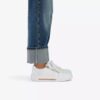 Hollyrose Zip sneakers i hvidt læder til kvinder