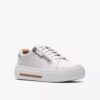 Hollyrose Zip sneakers i hvidt læder til kvinder