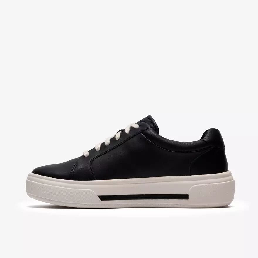 Hollyrose Zip sneakers i sort læder til kvinder Hollyrose Zip sneakers i sort læder til kvinder
