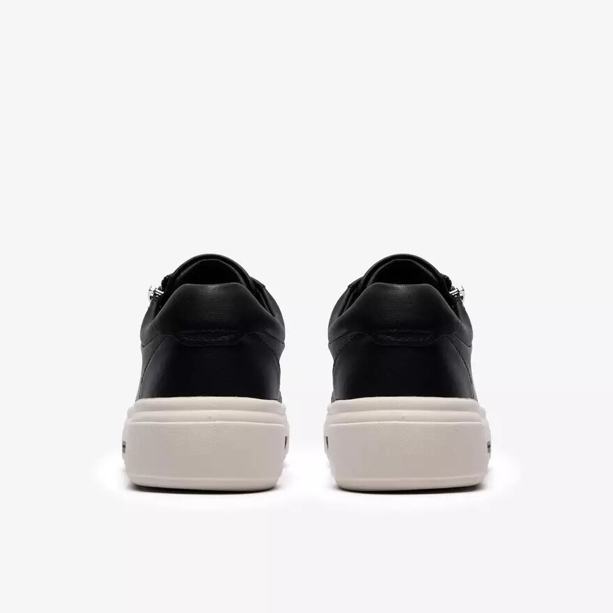 Hollyrose Zip sneakers i sort læder til kvinder Hollyrose Zip sneakers i sort læder til kvinder