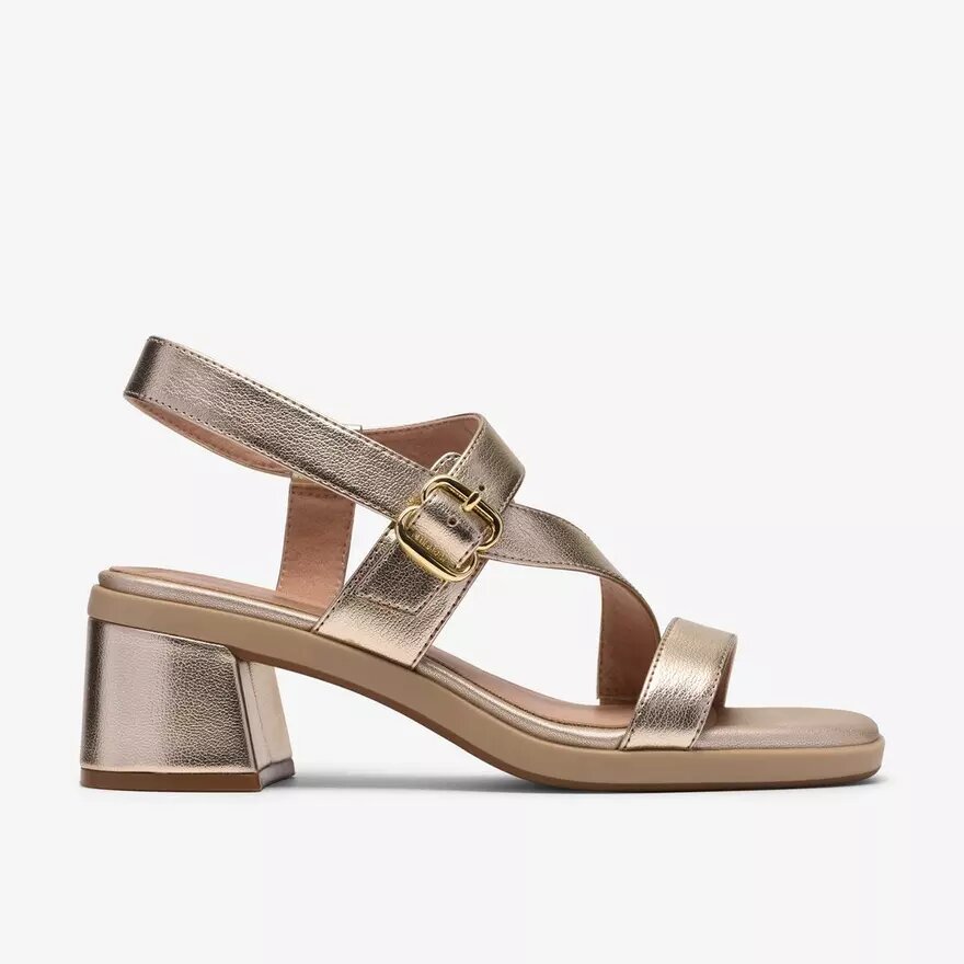 Jaylan Sol-sandaler med hæl i farven Champagne til kvinder Jaylan Sol-sandaler med hæl i farven Champagne til kvinder