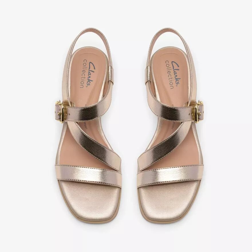 Jaylan Sol-sandaler med hæl i farven Champagne til kvinder Jaylan Sol-sandaler med hæl i farven Champagne til kvinder