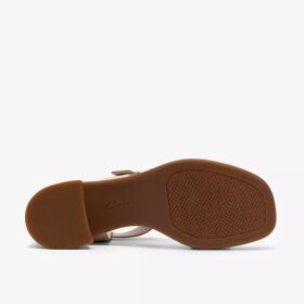 Jaylan Sol-sandaler med hæl i offwhite læder til kvinder Jaylan Sol-sandaler med hæl i offwhite læder til kvinder