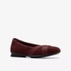 Jazmynn Gem Merlot-ballerinasko i ruskind til kvinder Jazmynn Gem Merlot-ballerinasko i ruskind til kvinder