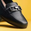 Juliet Echo sort læder Loafers til kvinder Juliet Echo sort læder Loafers til kvinder